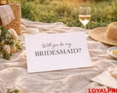 Bridesmaid Proposal Card Elegant Minimal Wedding Party Invitation Maid Honour Keepsake Printable