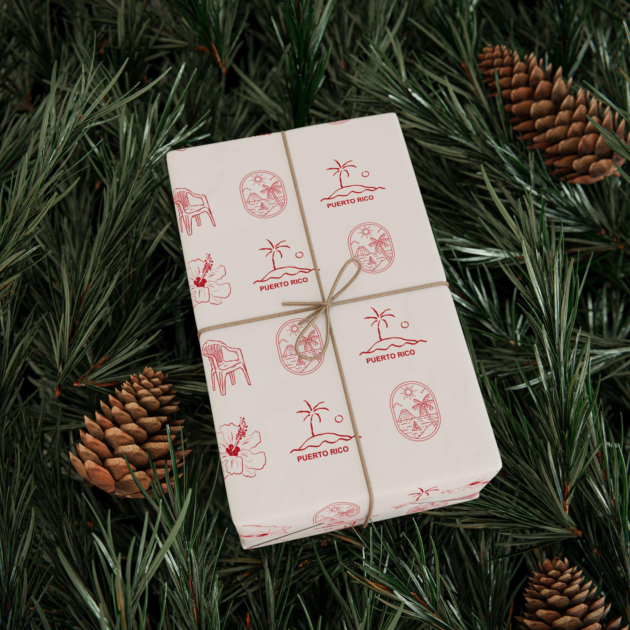 Puerto Rico Wrapping Paper: Aesthetic Puerto Rican Gift Wrap, Neutral ...