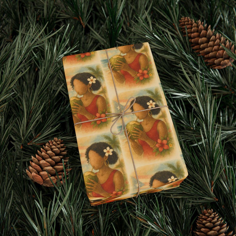 Puerto Rico Gift Wrap: Island Heritage, Tropical Christmas (matte or ...