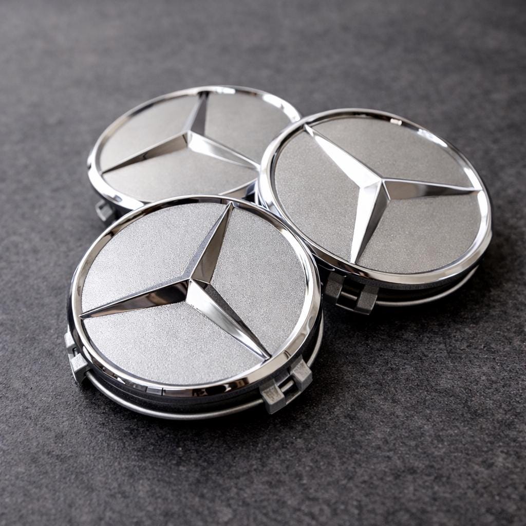 MERCEDES W111 W110 ANNEAU enjoliveurs de chapeau de moyeu chrome 13