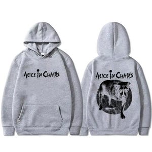 Rock Band Alice in Chains Graphic Print Hoodie Men Women Casual Cotton Pullover Hoodies Male Vintage Hooded Sweatshirt