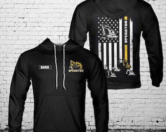 Custom Name Heavy Equipment Operator 3D Hoodie - Jerrsey - Jacket optional color - 3D All Over Prints Clothing