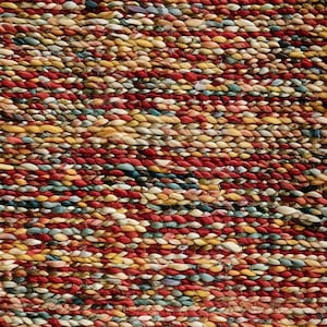 Flerfärgad Boho Flätad Matta – Eklektisk Golvmatta