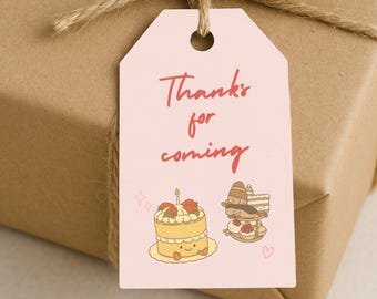 Jellycat Desserts Birthday Thank You Tags | Printable Party Favor Labels | Kids Birthday Digital Download
