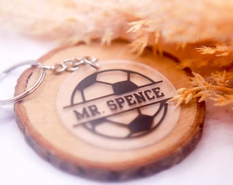 Personalised Football Name Keyring - Custom gift
