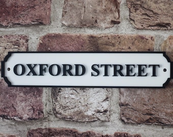 Personalised 3D Victorian Street Sign - sign for shed, home decor, room