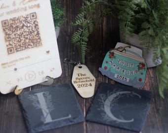 Personalised Wedding Day Gift Set - custom newlywed gift, married couple, couples present