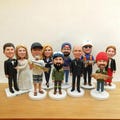 Personalized Family Bobbleheads, Unique Holiday Keepsake, Handmade Clay Dolls