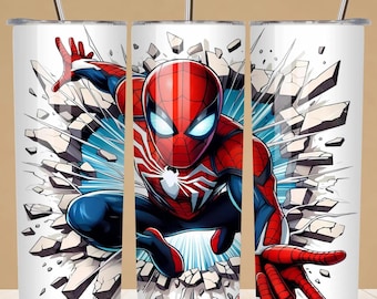 Téléchargement instantané de gobelet Spiderman - gobelet Spider man 20 oz d'emballage - dessins numériques Png Spider-man - gobelet à sublimation