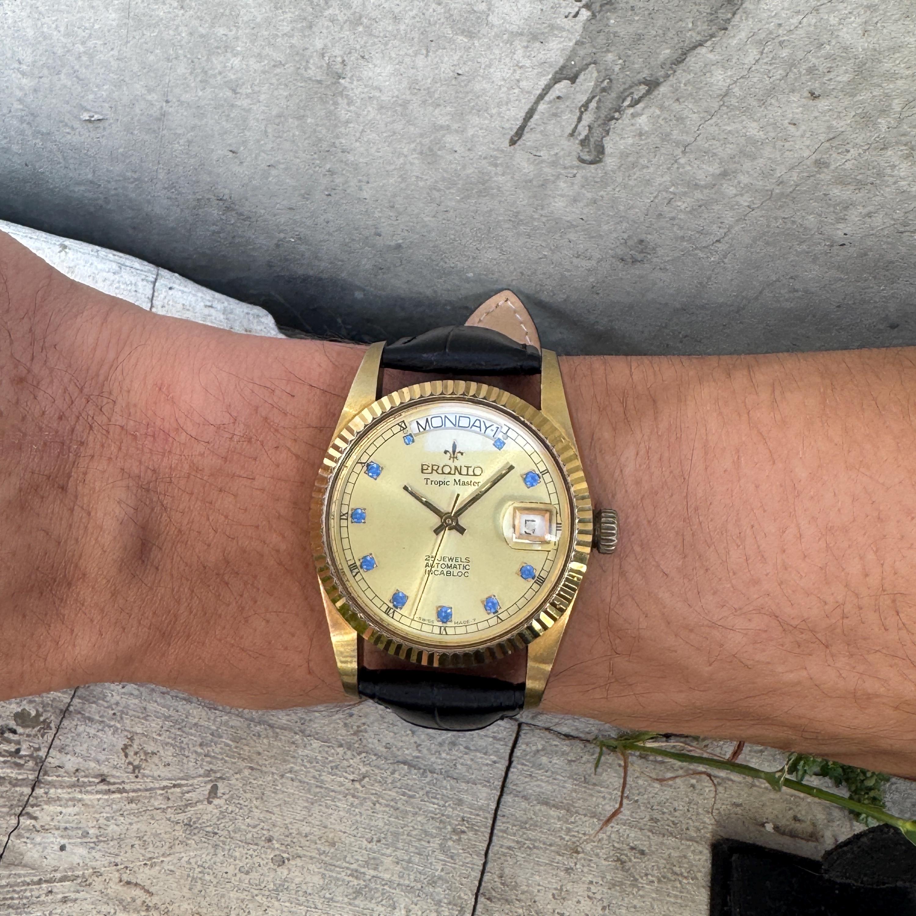 Vintage Pronto Tropic Master Presidential Automatic Gold Ref 2002 