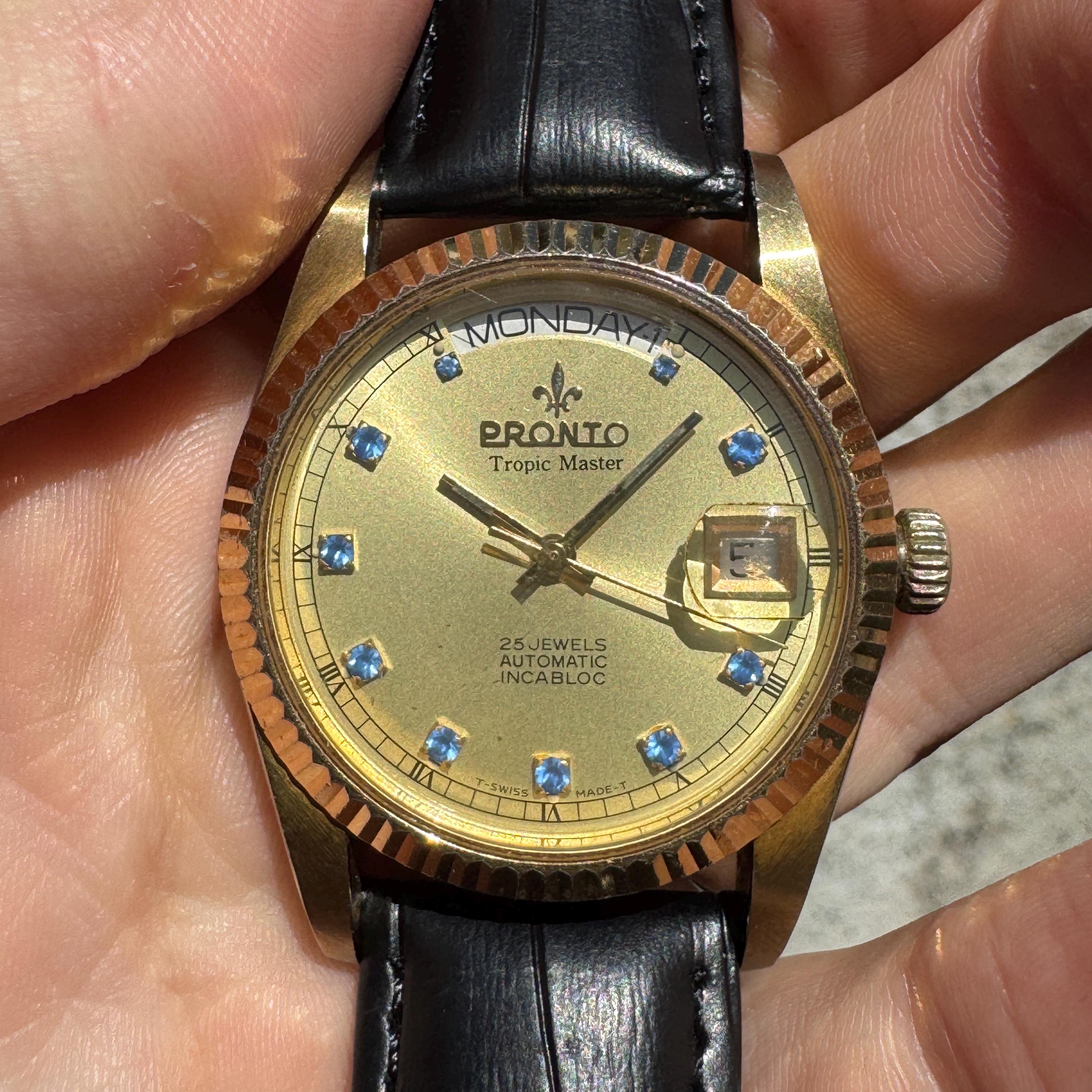 Vintage Pronto Tropic Master Presidential Automatic Gold Ref 2002 