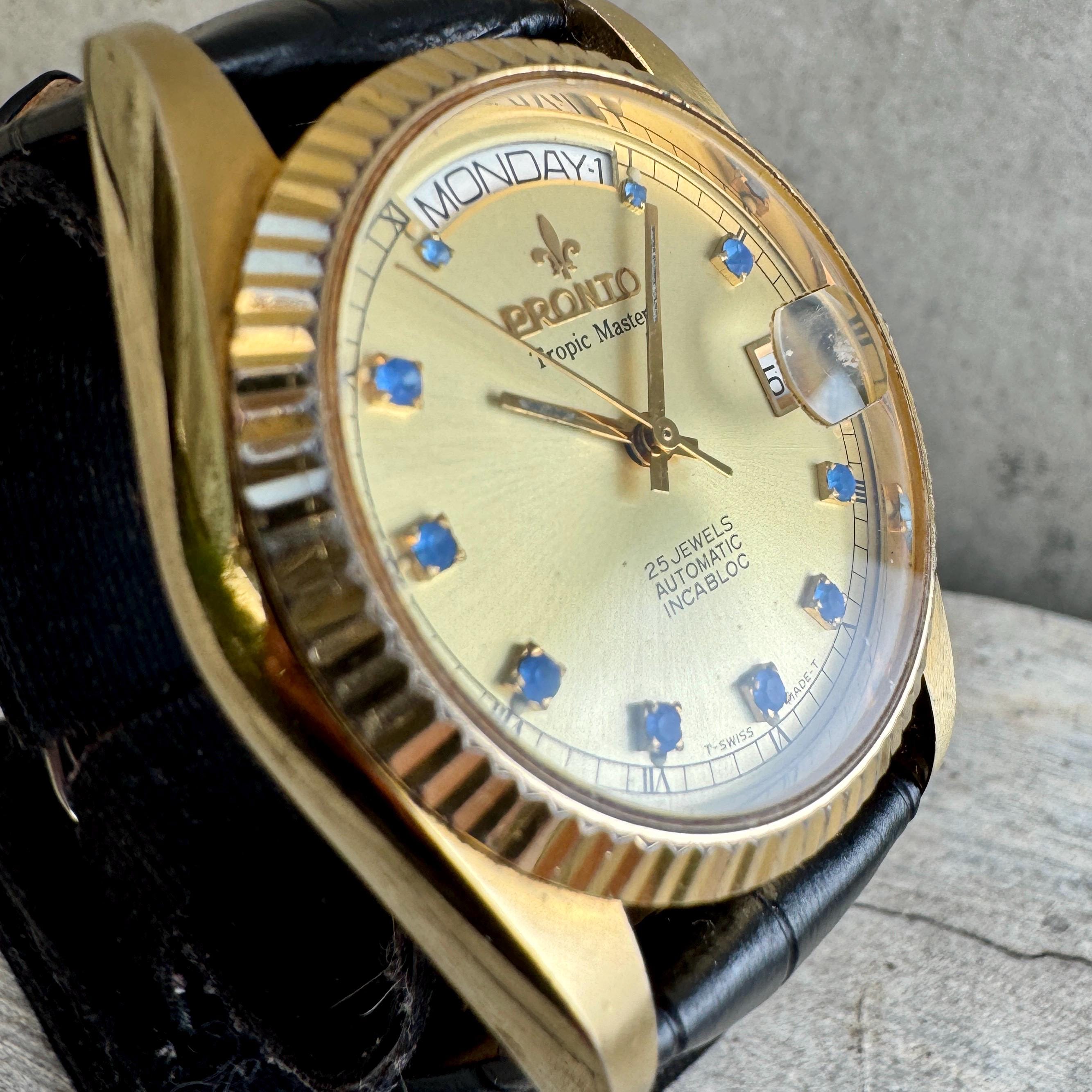 Vintage Pronto Tropic Master Presidential Automatic Gold Ref 2002 