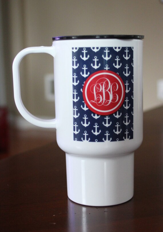 Items similar to Personalized monogrammed travel tumbler with your choice of design. Add a