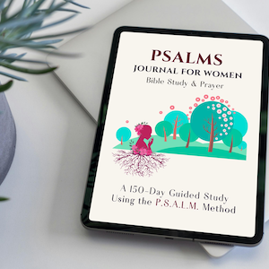 Psalmendagboek van 150 dagen voor vrouwen | Bijbelstudiegids | Sjabloon Bijbelstudie (digitale download)