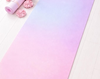 Pastel Farbverlauf Traum Yoga-Matte - Zart Rosa zu Lavendel Niedliche ästhetische Trainings-Matte für Zuhause, Fitnessstudio & Pilates