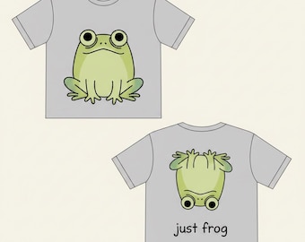 Minimalist Frog T-Shirt, Animal Tee, Humorous Design