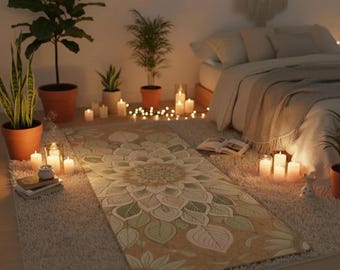 Mandala Yogamatte, rutschfeste Yogamatte, umweltfreundliche Trainingsmatte, Wildleder Yogamatte, Pilates Matte, ästhetische Fitnessmatte, Yoga Geschenk für sie