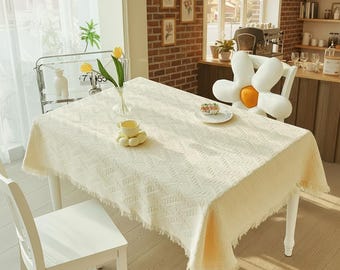 Lace tablecloth rectangular round square tables picnic photo backdrop mat custom table cover fitted  pool  crochet pattern mothers day gift