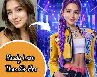 Customized Popmart Portrait | Custom KPop Anime Illustration  Rumi Inspired Digital Artwork, Gift for her (Digital Download)