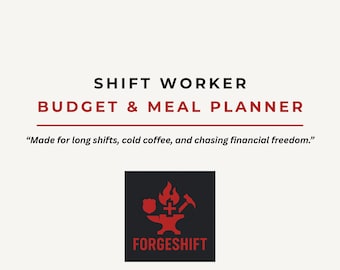 Shift Worker Budget & Meal Planner: Financial Tracker (PDF)