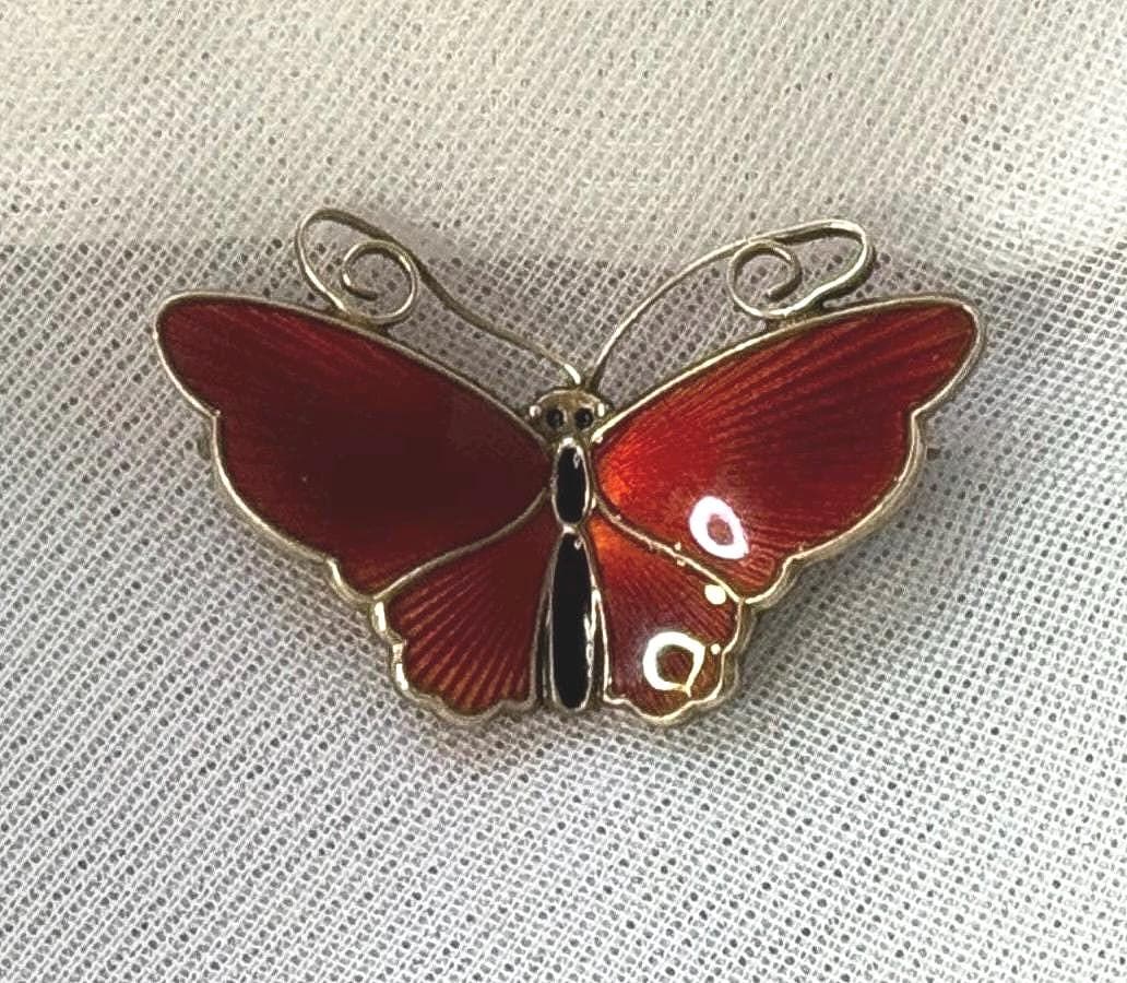 DAVID-ANDERSEN ノルウェー 蝶 ブローチ シルバー925 David Andersen