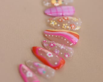 Set de uñas de gel de verano