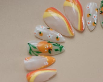 Uñas de flor de naranja