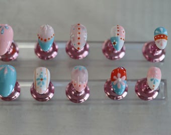 Uñas a presión de primavera de Pascua