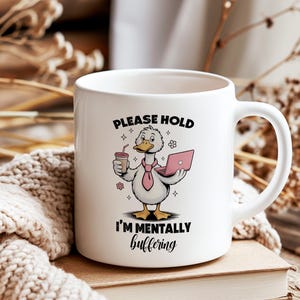 Taza de café con diseño de pato, humor de programador, regalo para teletrabajar