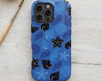 Blue Seashell Phone Case – Mag Safe Compatible, Beach iphone case