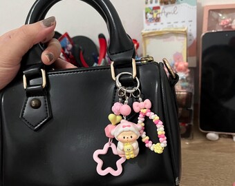 Kawaii Luludog Charm Keychain, Bag Accessory, Phone Strap Handmade Personalized gift Birthday Gift