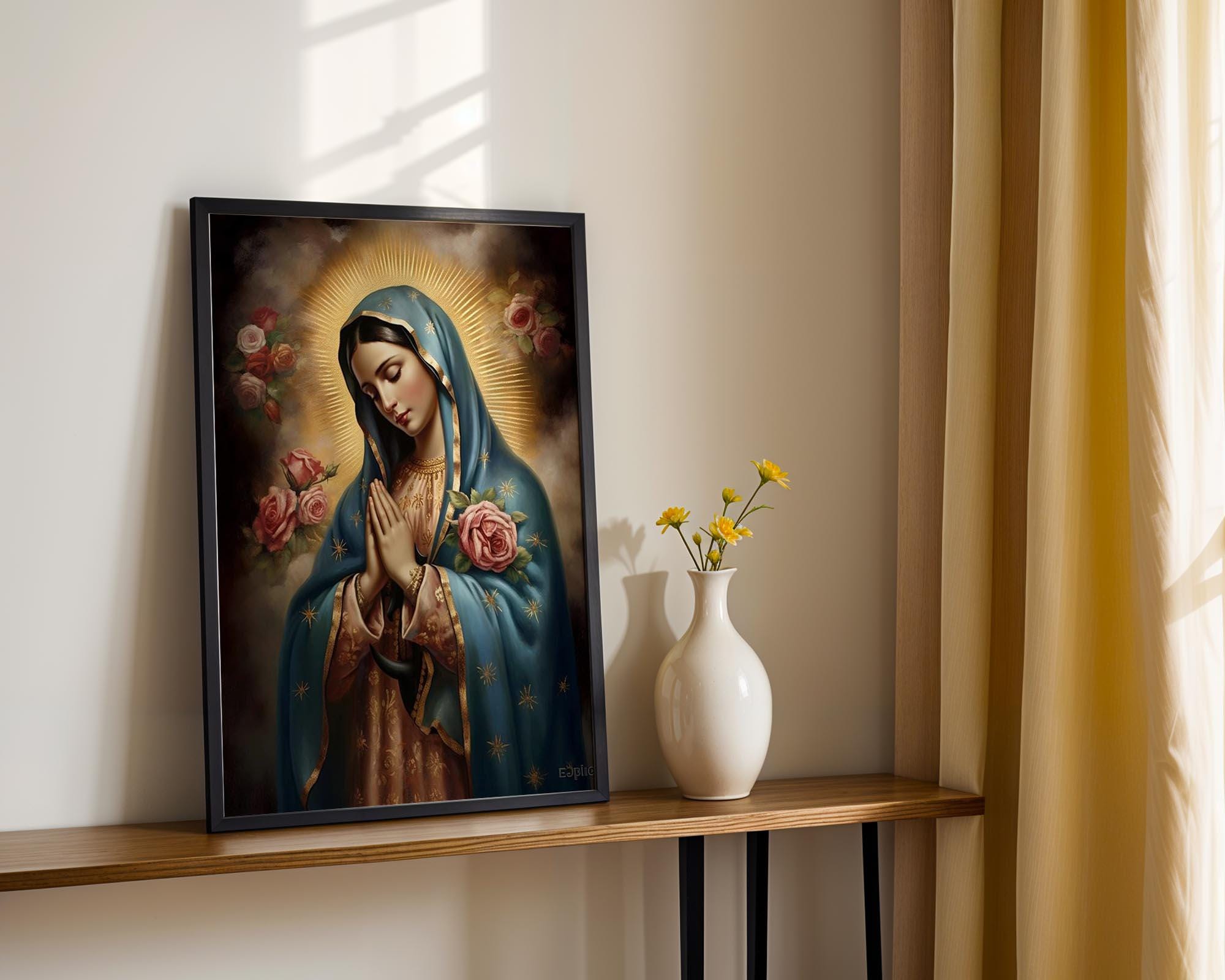 Virgin Mary Canvas Print, Our Lady of Guadalupe, Catholic Wall Art ...