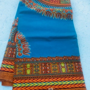 African Fabric/Dashiki Print/Cotton Fabric/Breathable/Masks/ African Clothing/ Dashiki Print Sold by Half a , Big Panel image 7