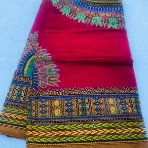 African Fabric/Dashiki Print/Cotton Fabric/Breathable/Masks/ African Clothing/ Dashiki Print Sold by Half a , Big Panel image 9