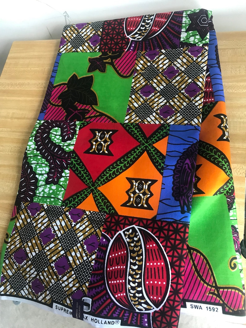African Fabric SupremeAfrican PrintsAfrican FabricCraftsAfrican Clothing Ankara Wax patch supreme fabric sold by yard