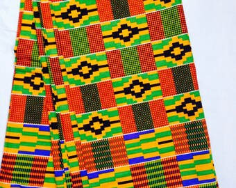Kente Fabric/African Fabric/Crafts/African Clothing/ Ankara / Java Wax/Kente Ankara Wax Sold per Yard