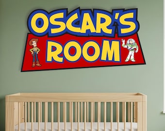 Custom Wooden Toy Story Room Sign, Personalized Nursery Decor