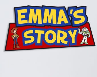 Custom Toy Story Name Sign, Personalized Wooden Nursery Wall Art, Toy Story Kids Room Decor, Baby Name Plaque, Boys Room Wall Art