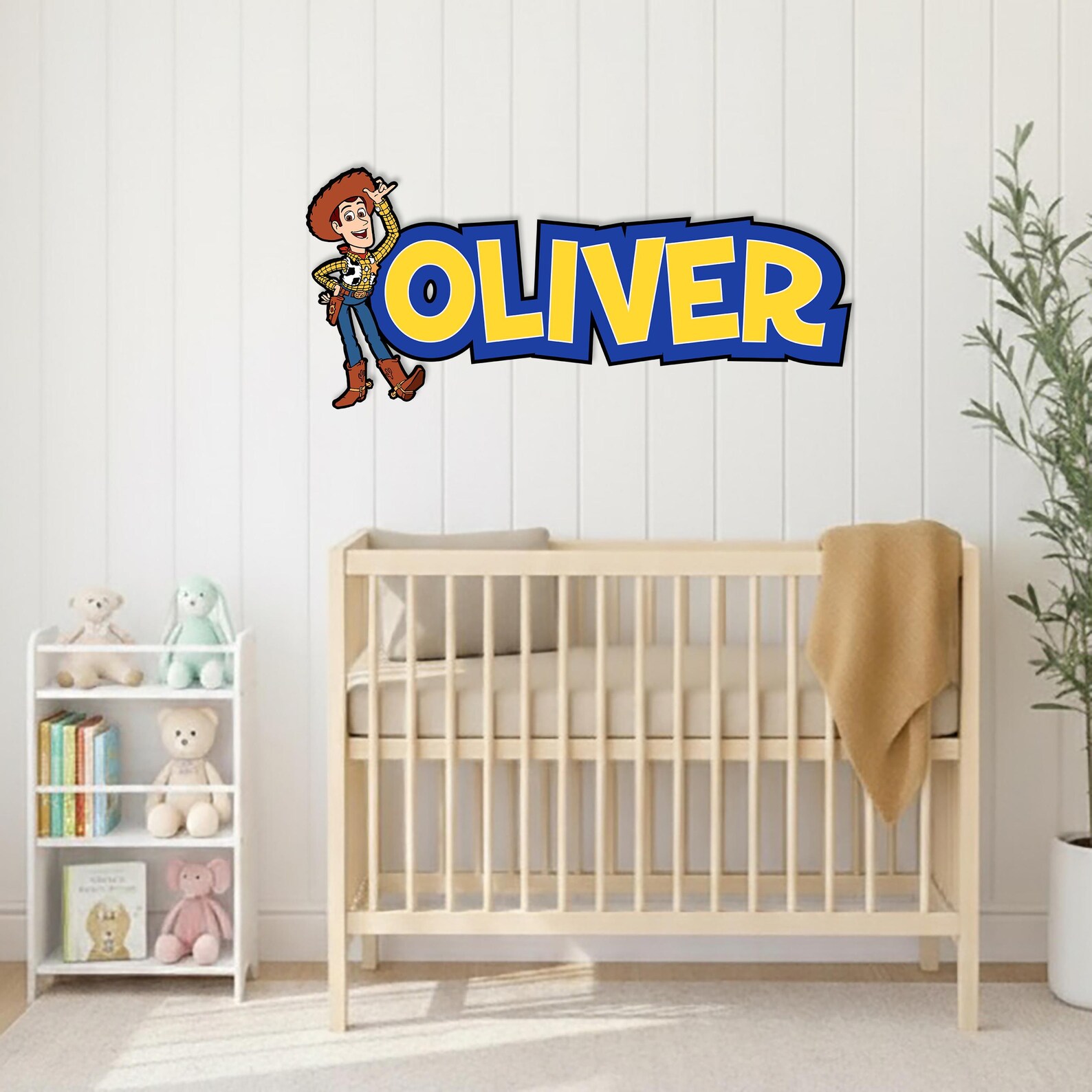 Toy Story Woody Custom Name Wooden Wall Decor, Personalized Kids Room ...