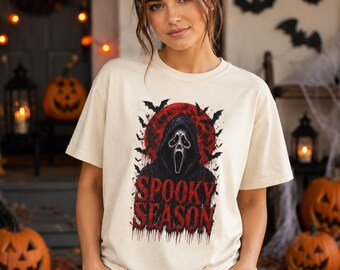 Ghost Face Halloween Shirt, Horror Movie T Shirt, Spooky Season Tee, Scary Halloween Shirt, Gothic Horror Tee, Vintage Horror Shirt