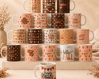 Autumn Mug, Pumpkin Spice Mug, Cosy Fall Mug, Sweater Weather Coffee Mug, Cute Autumn Gift, Pumpkin Mug, Cosy Season Gift