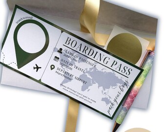 Personalised Surprise Holiday Flight Scratch Reveal - Real Foil Finish