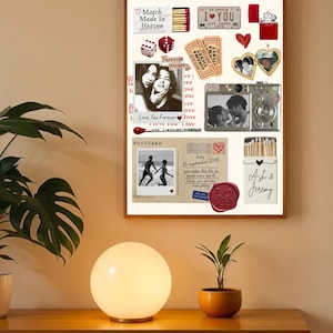Plantilla de póster de caja de cerillas / Arte editable de caja de cerillas / Regalo imprimible para novio / Decoración de pared para pareja en aniversario / Regalo personalizado para recuerdo de pareja imagen 5