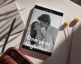 Couple Photobook Template | Anniversary Love Photo Book Template | Editable Couple Album | Personalised Gift For Boyfriend Girlfriend |
