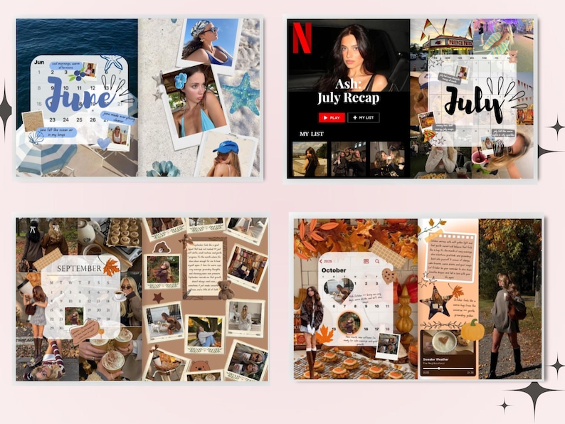 Recap Magazine Template Canva Year Review Recap Journal Editable ...