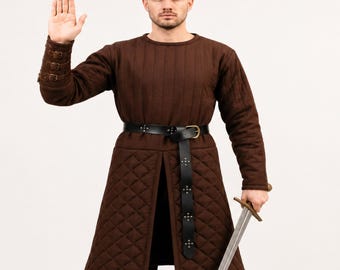 Renaissance-Brauner Gambeson für LARP-Veranstaltung