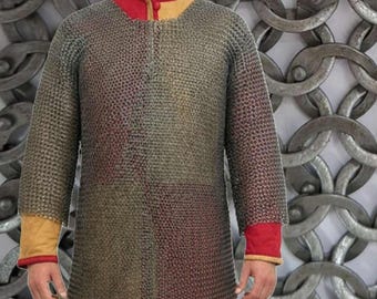 9 mm Chainmail Shirt – Short Sleeve Flat Riveted Medieval Armor