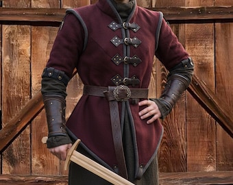 Crimson Warden Medieval Gambeson
