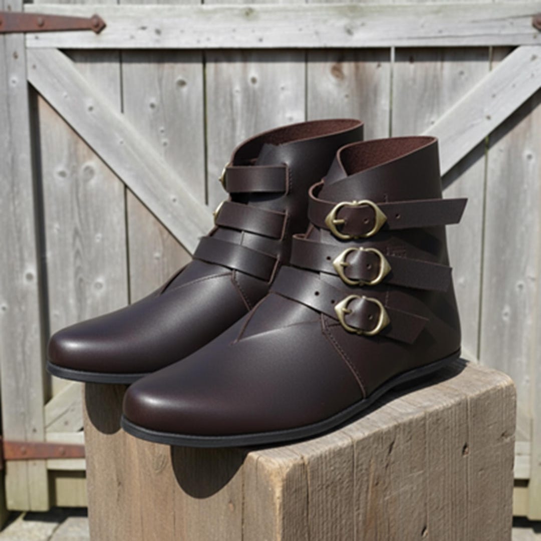 Handmade Roman Leather Boots – Historical Reenactment Footwear, LARP ...