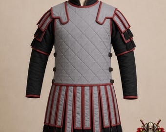 Roman Subarmali : Badge  & Red Cotton Padded Armour,